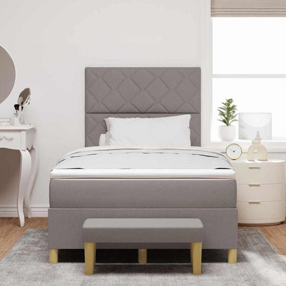 Boxspring bed met hoofdeinde Taupe 200 x 120 cm Stof
