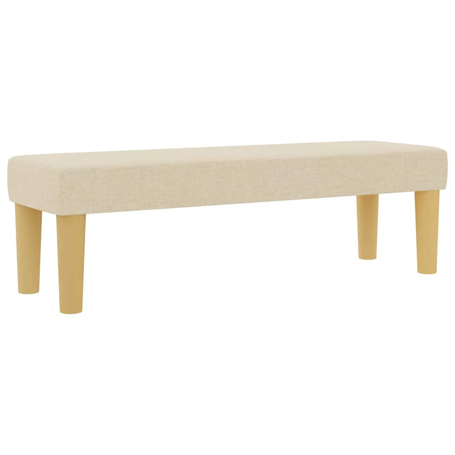 Boxspring bed met matras met hoofdeinde Crème 120 x 200 cm Stof