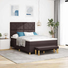 Boxspringbed 140x190 cm donkerbruin stof