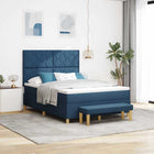 Boxspring bed 140x190 cm blauw stof