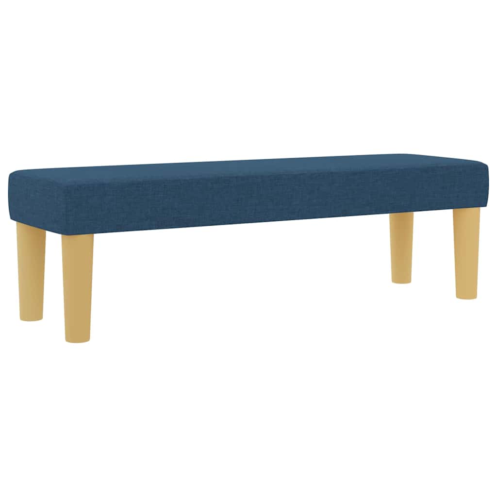 Boxspring bed met kussen met hoofdeinde Blauw 190 x 140 cm Stof