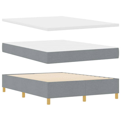 Boxspring bed met matras Lichtgrijs 160 x 200 cm Stof