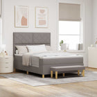 Boxspring bed 160x200 cm taupe met hoofdeinde