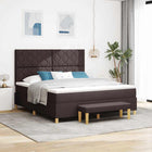 Boxspring bed 200x180 cm donkerbruin stof