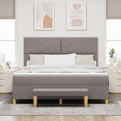 Boxspring bed met hoofdeinde Taupe 180 x 200 cm Stof