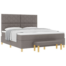 Boxspring bed met hoofdeinde Taupe 180 x 200 cm Stof