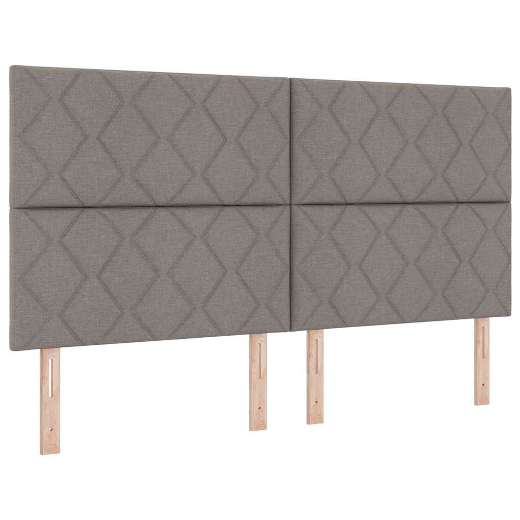 Boxspring bed met hoofdeinde Taupe 180 x 200 cm Stof
