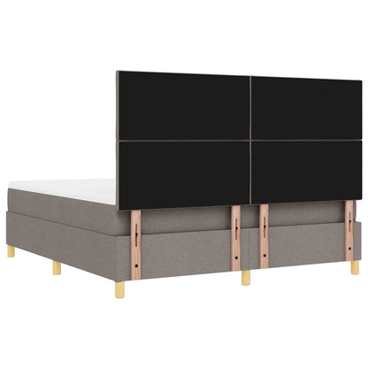 Boxspring bed met hoofdeinde Taupe 180 x 200 cm Stof
