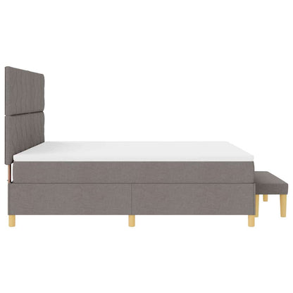 Boxspring bed met hoofdeinde Taupe 180 x 200 cm Stof