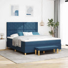Boxspring bed 200x180 cm blauw stof