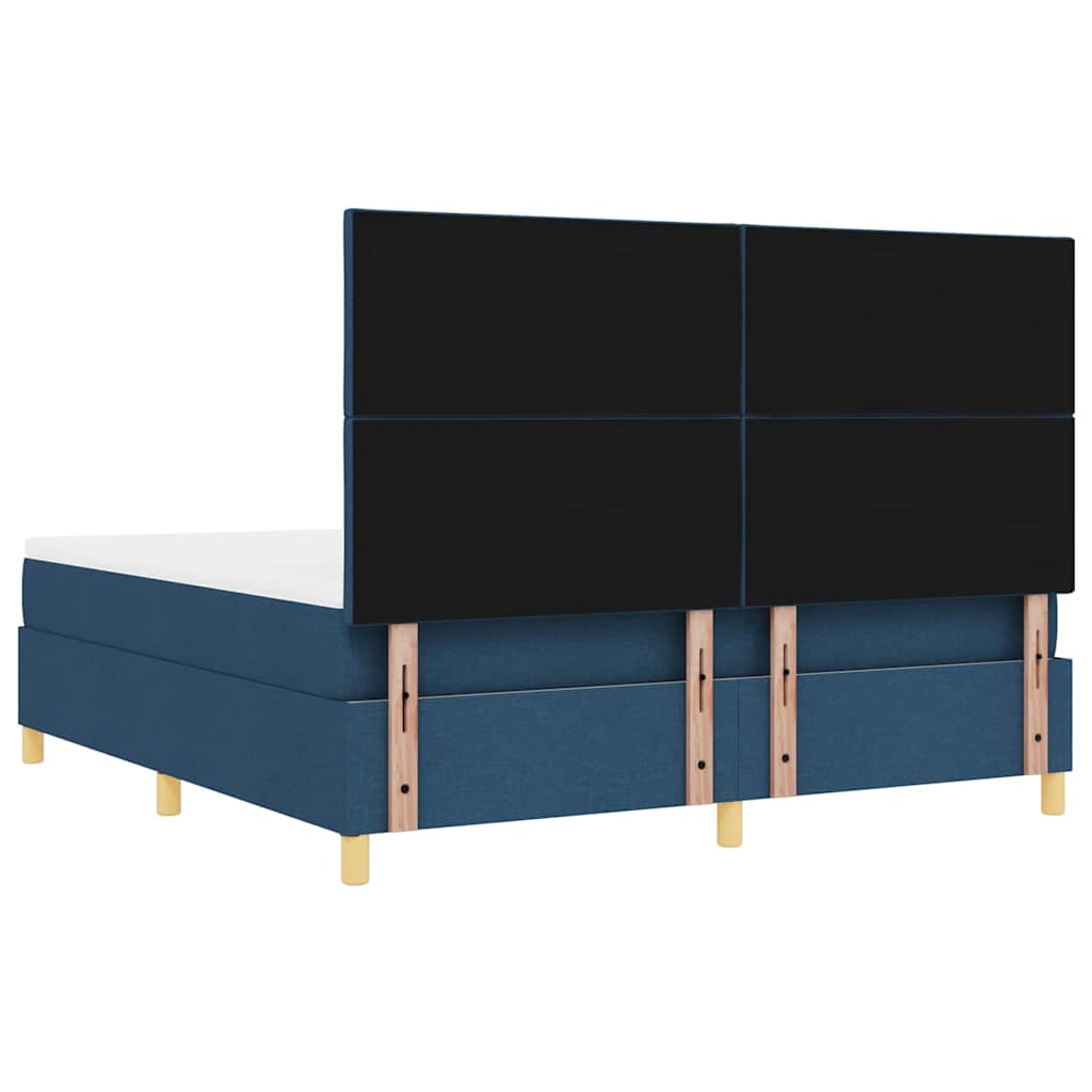 Boxspring bed met hoofdeinde Blauw 200 x 180 cm Stof