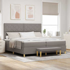 Boxspringbed taupe 200x200 cm