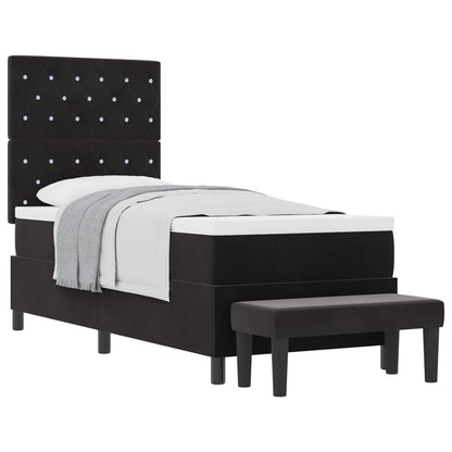 Boxspring bed met hoofdeinde Zwart 200 x 80 cm Fluweel