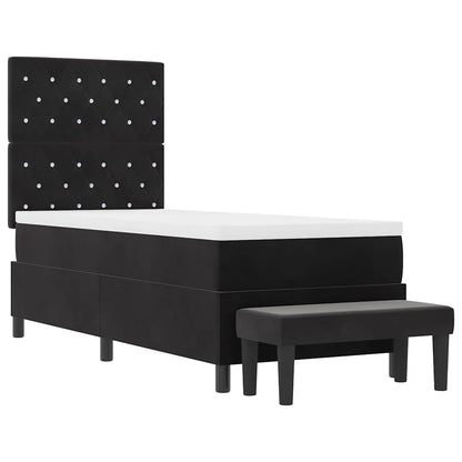Boxspring bed met hoofdeinde Zwart 200 x 80 cm Fluweel