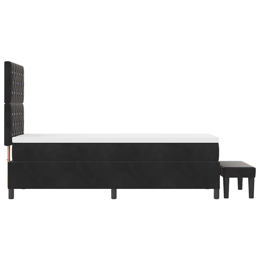 Boxspring bed met hoofdeinde Zwart 200 x 80 cm Fluweel