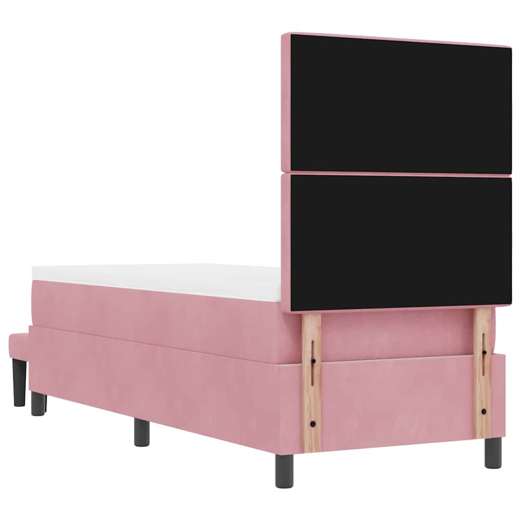 Boxspring bed met hoofdeinde Roze 200 x 80 cm Fluweel