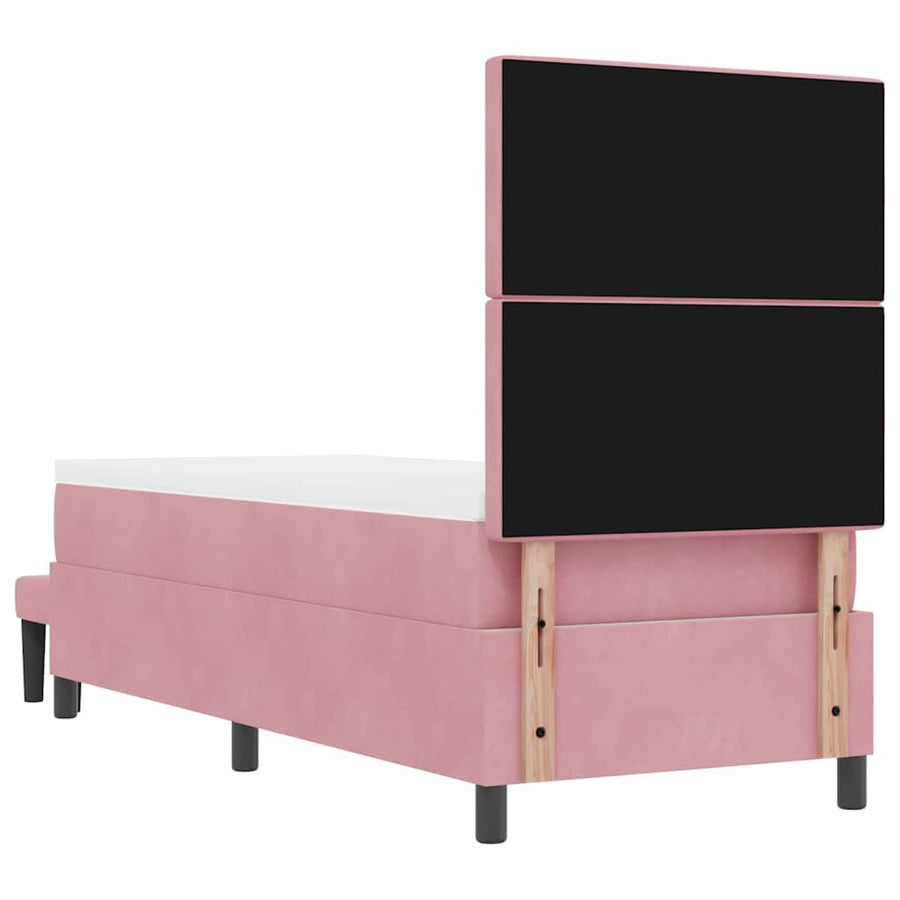 Boxspring bed met hoofdeinde Roze 200 x 80 cm Fluweel