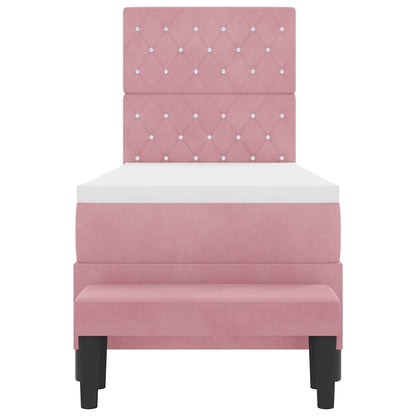 Boxspring bed met hoofdeinde Roze 200 x 80 cm Fluweel