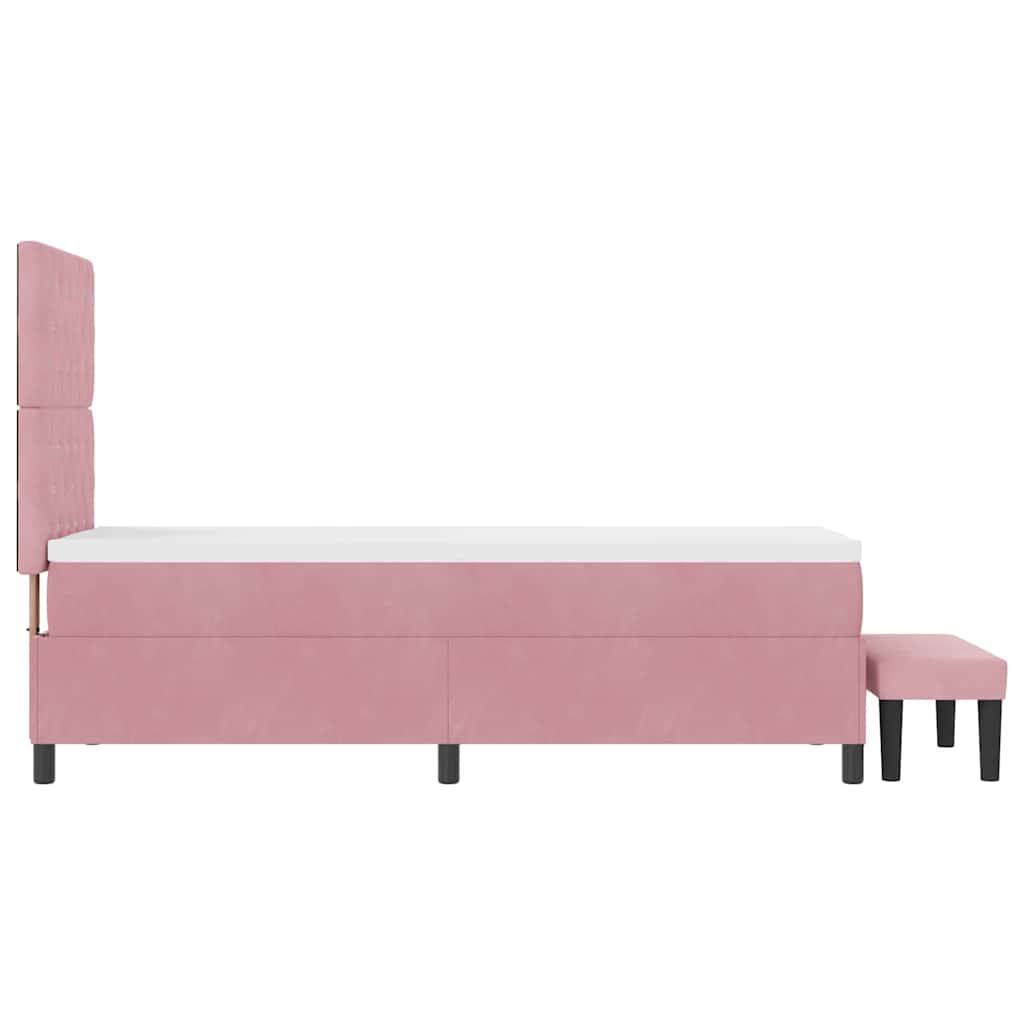 Boxspring bed met hoofdeinde Roze 200 x 80 cm Fluweel