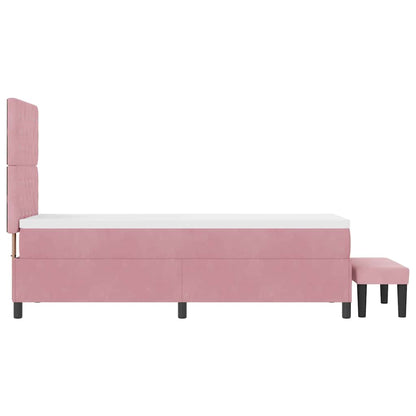 Boxspring bed met hoofdeinde Roze 200 x 80 cm Fluweel