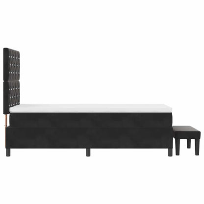 Boxspring bed met hoofdeinde Zwart 190 x 90 cm Fluweel