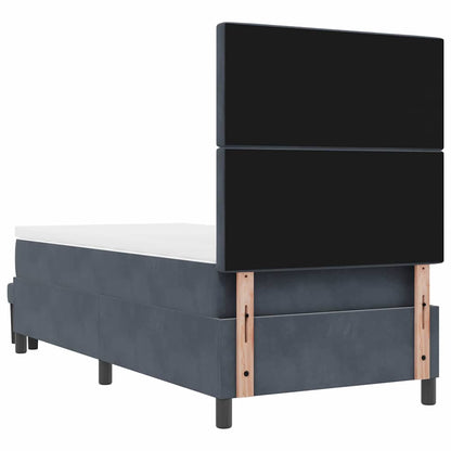 Boxspring bed met matras Donkergrijs 90 x 200 cm Fluweel