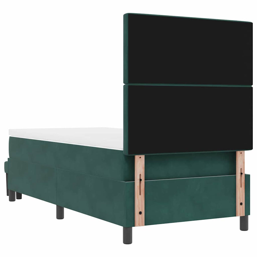 Boxspring bed met hoofdeinde Donkergroen 200 x 90 cm Fluweel