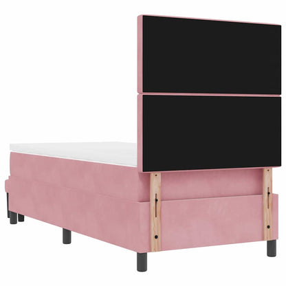Boxspring bed met matras Roze 90 x 200 cm Fluweel