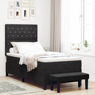 Boxspring bed 200x100 cm zwart fluweel met kussen