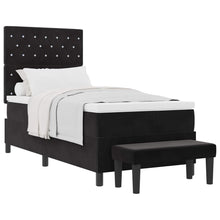 Boxspring bed met kussen Zwart 200 x 100 cm Fluweel