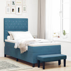 Boxspring bed 100x200 cm donkerblauw fluweel