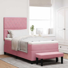 Boxspring bed met hoofdeinde Roze 200 x 100 cm Fluweel