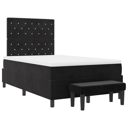 Boxspring bed met kussen Zwart 190 x 120 cm Fluweel