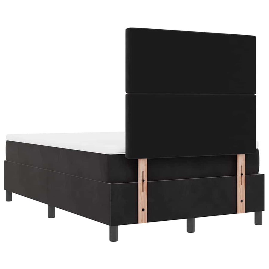 Boxspring bed met kussen Zwart 190 x 120 cm Fluweel