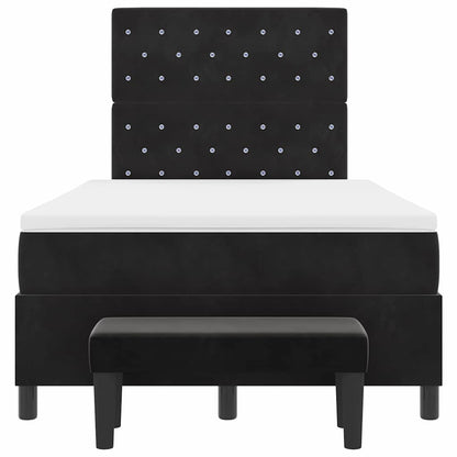 Boxspring bed met kussen Zwart 190 x 120 cm Fluweel