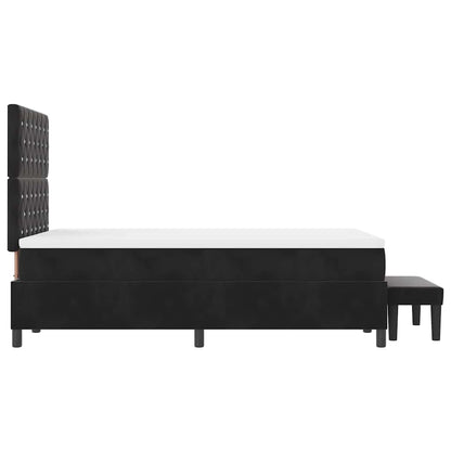 Boxspring bed met kussen Zwart 190 x 120 cm Fluweel