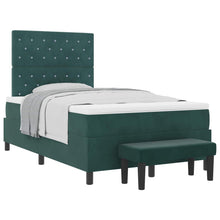 Boxspring bed met matras Donkergroen 120 x 190 cm Fluweel