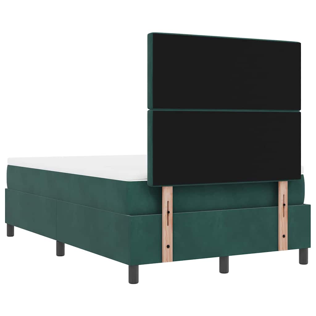 Boxspring bed met matras Donkergroen 120 x 190 cm Fluweel