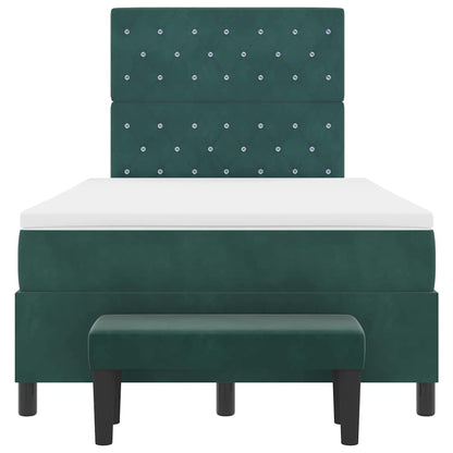 Boxspring bed met matras Donkergroen 120 x 190 cm Fluweel