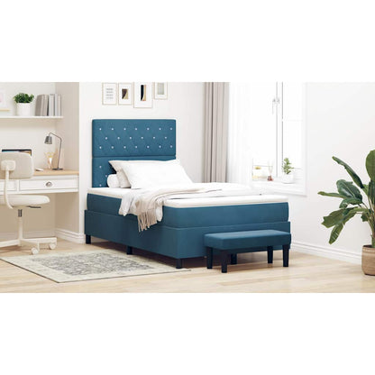 Boxspring bed met hoofdeinde Donkerblauw 200 x 120 cm Fluweel