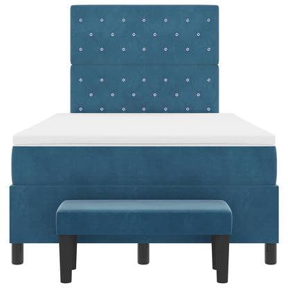 Boxspring bed met hoofdeinde Donkerblauw 200 x 120 cm Fluweel