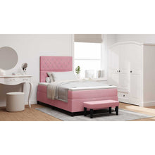 Boxspring bed met hoofdeinde Roze 200 x 120 cm Fluweel