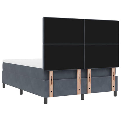 Boxspring bed met hoofdeinde Donkergrijs 200 x 140 cm Fluweel