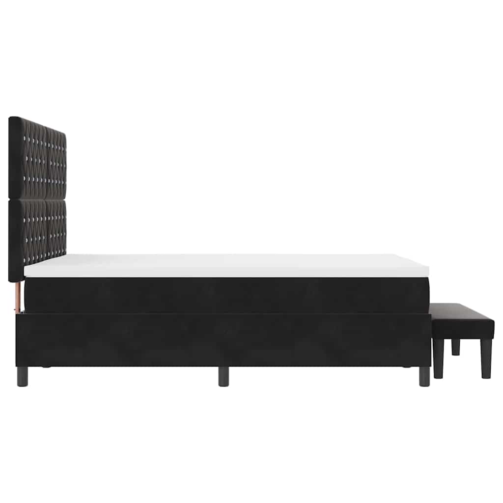 Boxspring bed met hoofdeinde Zwart 200 x 140 cm Fluweel