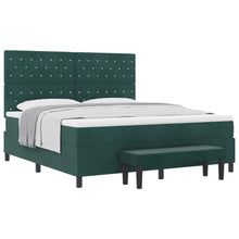 Boxspring bed met hoofdeinde Donkergroen 200 x 180 cm Fluweel