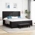 Boxspring bed 200x200 cm zwart fluweel