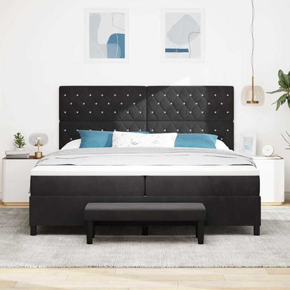 Boxspring bed met matras Zwart 200 x 200 cm Fluweel
