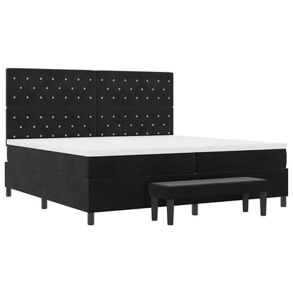 Boxspring bed met matras Zwart 200 x 200 cm Fluweel