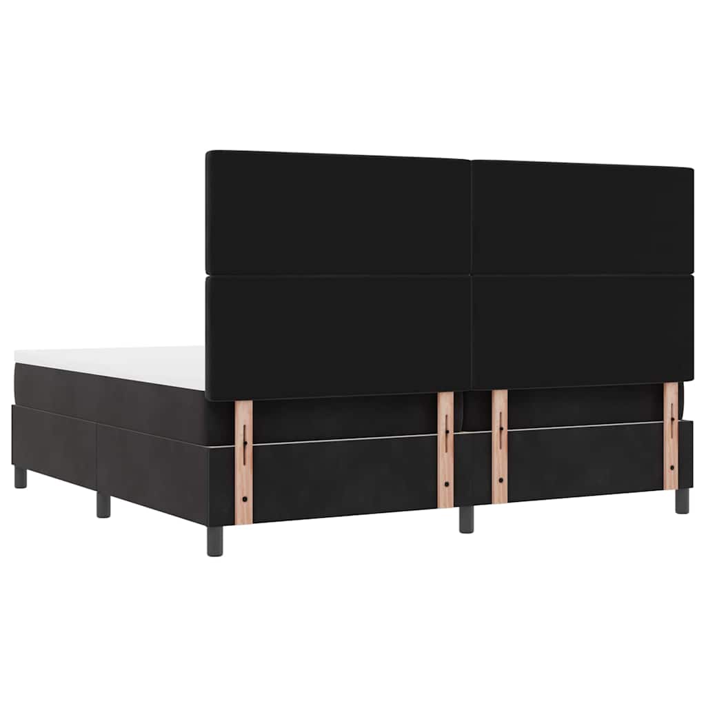 Boxspring bed met matras Zwart 200 x 200 cm Fluweel
