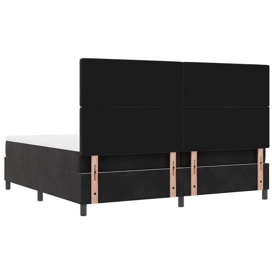Boxspring bed met matras Zwart 200 x 200 cm Fluweel